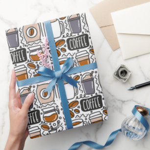 Papel de envolver café, papel de regalo de espress