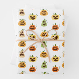 Papel de envolver calabazas de Halloween 