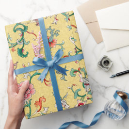 Papel de envolver colado de motivos florales