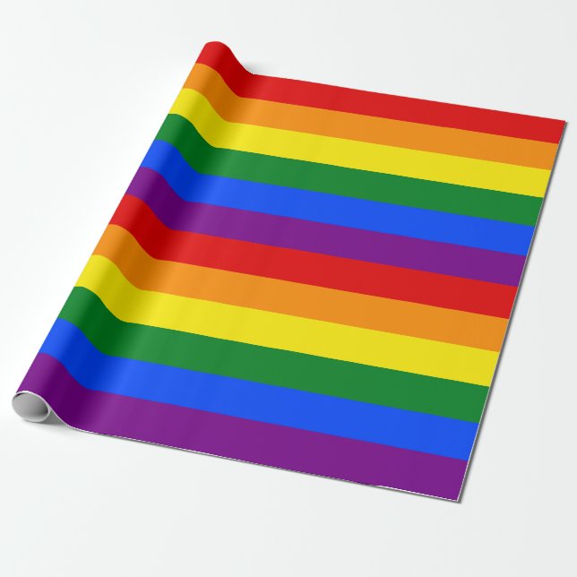 Papel de envolver con bandera arco iris - Bandas g (Desenrollado)