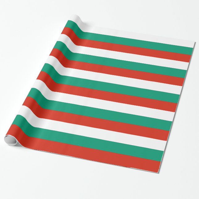 Papel de envolver con bandera de Bulgaria (Desenrollado)