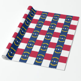 Papel de envolver con bandera de Carolina del Nort