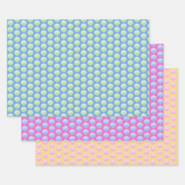 Papel de envolver con conchas de vieira vibrantes