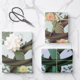 Papel de envolver con enredaderas abstractas moder