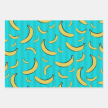 Papel de envolver con estampado de plátano en hoja