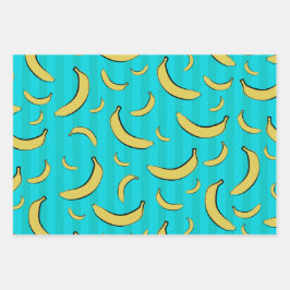 Papel de envolver con estampado de plátano en hoja