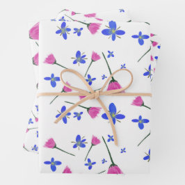 Papel de envolver con flores frescas