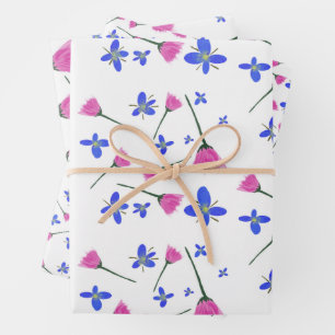 Papel de envolver con flores frescas