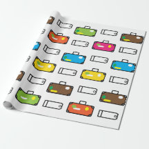 Papel de envolver con tema de equipaje de viaje