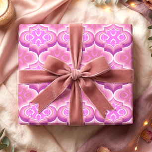Papel de envolver corazón romántico en tonos rosa