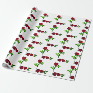 Papel de envolver de amor Rosa - Regalo floral pin