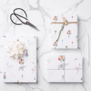 Papel de envolver de animales fiestas