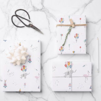 Papel de envolver de animales fiestas