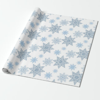 Papel de envolver de copos de nieve