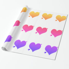 Papel de envolver de corazones pasteles