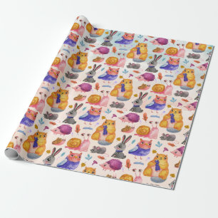 Papel de envolver de cortinas forestales