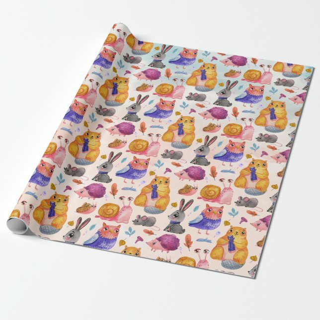 Papel de envolver de cortinas forestales (Desenrollado)