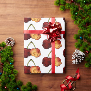 Papel de envolver de cráneo de cerezo dulce mortal