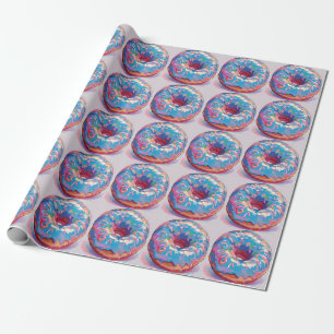 Papel de envolver de donut delicioso
