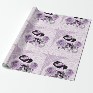 Papel de envolver de encaje vintage Lady Lavender