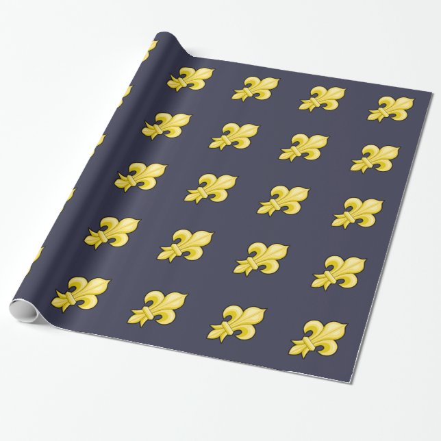 Papel de envolver de Fleur de Lys (Desenrollado)