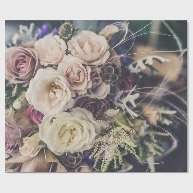 Papel de envolver de flores de bodas (Superficie plana)