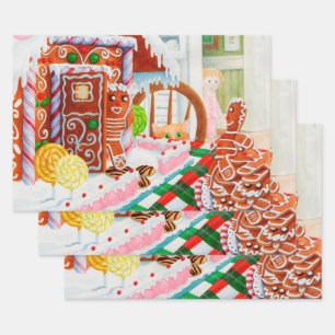 Papel de envolver de hoja plana GINGERBREAD SORPRI