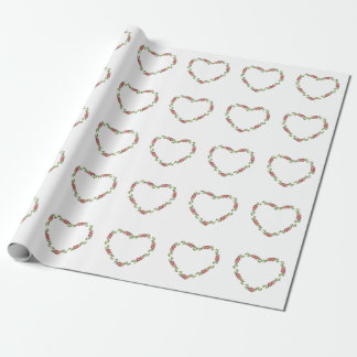 Papel de envolver de la colección Corazones y Flor