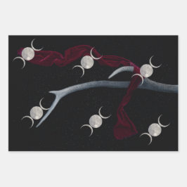 Papel de envolver de la triple luna de Witchy Wood