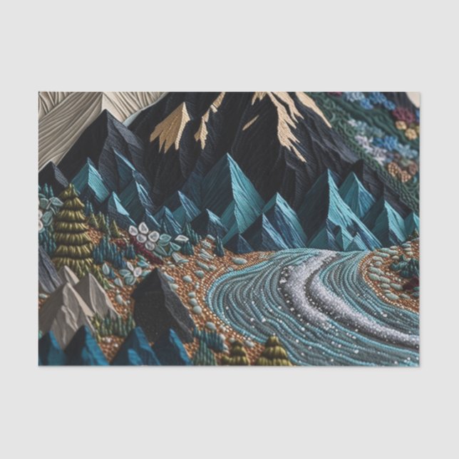 Papel de envolver de las montañas Boho de bodas an (Anverso)