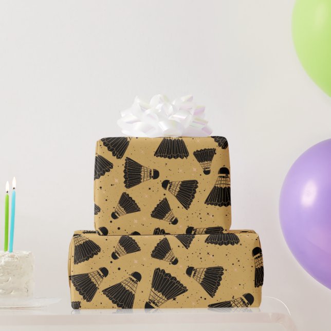 Papel de envolver de mostaza de Shuttlecock espaci (Regalos de fiesta)