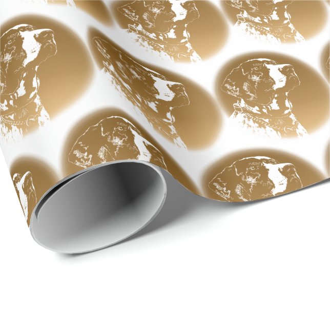 Papel de envolver de perro puntero Papel de regalo (Esquina del rollo)