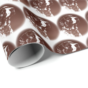 Papel de envolver de perro puntero Papel de regalo