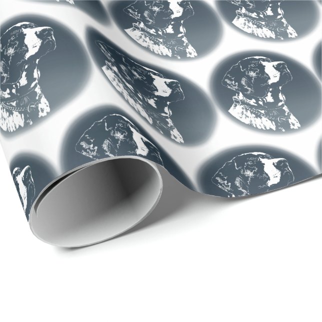 Papel de envolver de perro puntero Papel de regalo (Esquina del rollo)