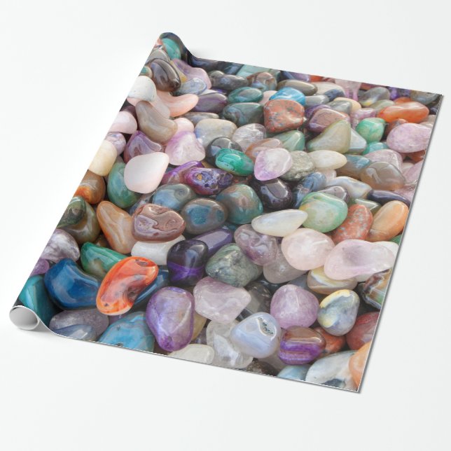 Papel de envolver de piedras naturales coloridas (Desenrollado)