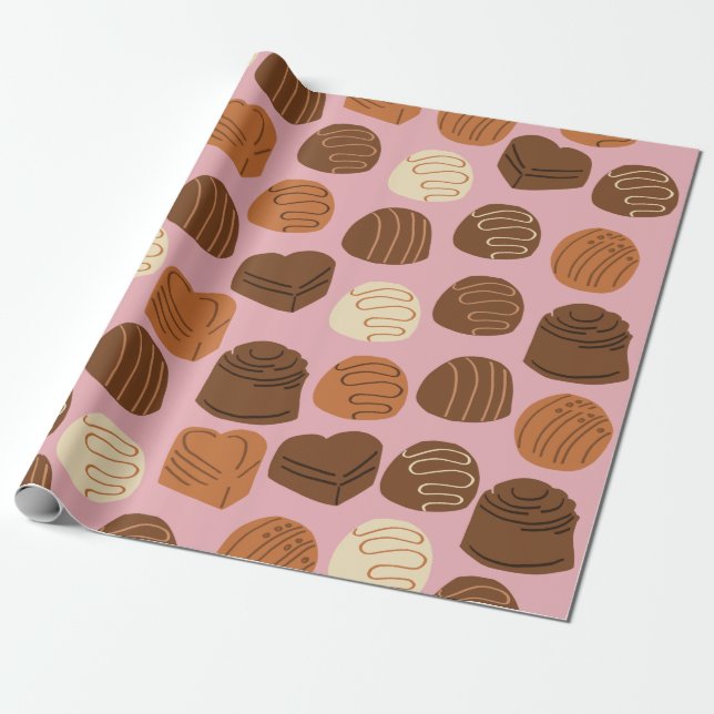 Papel de envolver de pinzas de chocolate (Desenrollado)