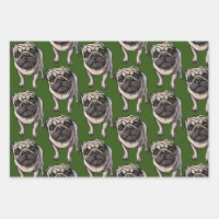 Papel de envolver de pug