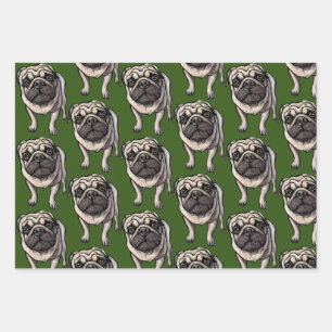 Papel de envolver de pug