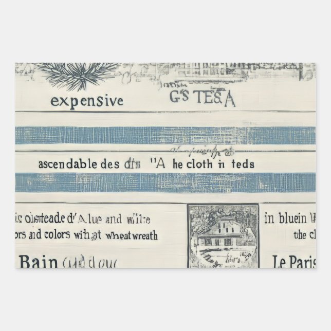 Papel de envolver de regalo con temática marina (Anverso)