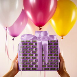 Papel de envolver de regalo de barra de dulces de