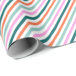 Papel de envolver de regalo de chapa con tiras de 