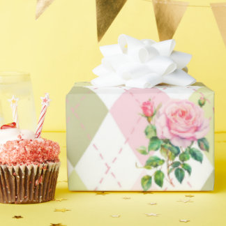 Papel de envolver de regalo de flor Rosa botánico