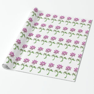 Papel de envolver de regalo de jardín de flores ro