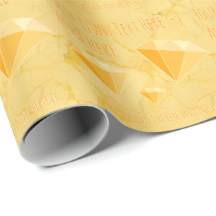 Papel de envolver de regalo de joyería de oro de d