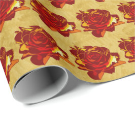 Papel de envolver de regalo de la Rosa Roja