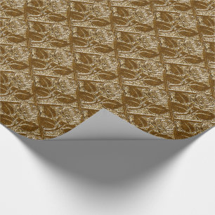 Papel de envolver de regalo de oro para Rosas meta