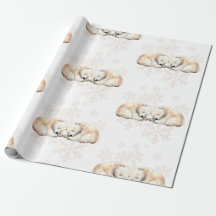 Papel de envolver de regalo de oso polar