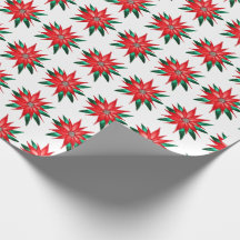 Papel de envolver de regalo de Poinsettia