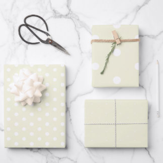 Papel de envolver de regalo de Punto de Polka Blan