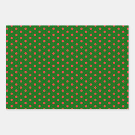 Papel de envolver de regalo de regalo de polka ver